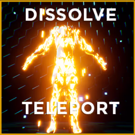 Dissolve teleport effect