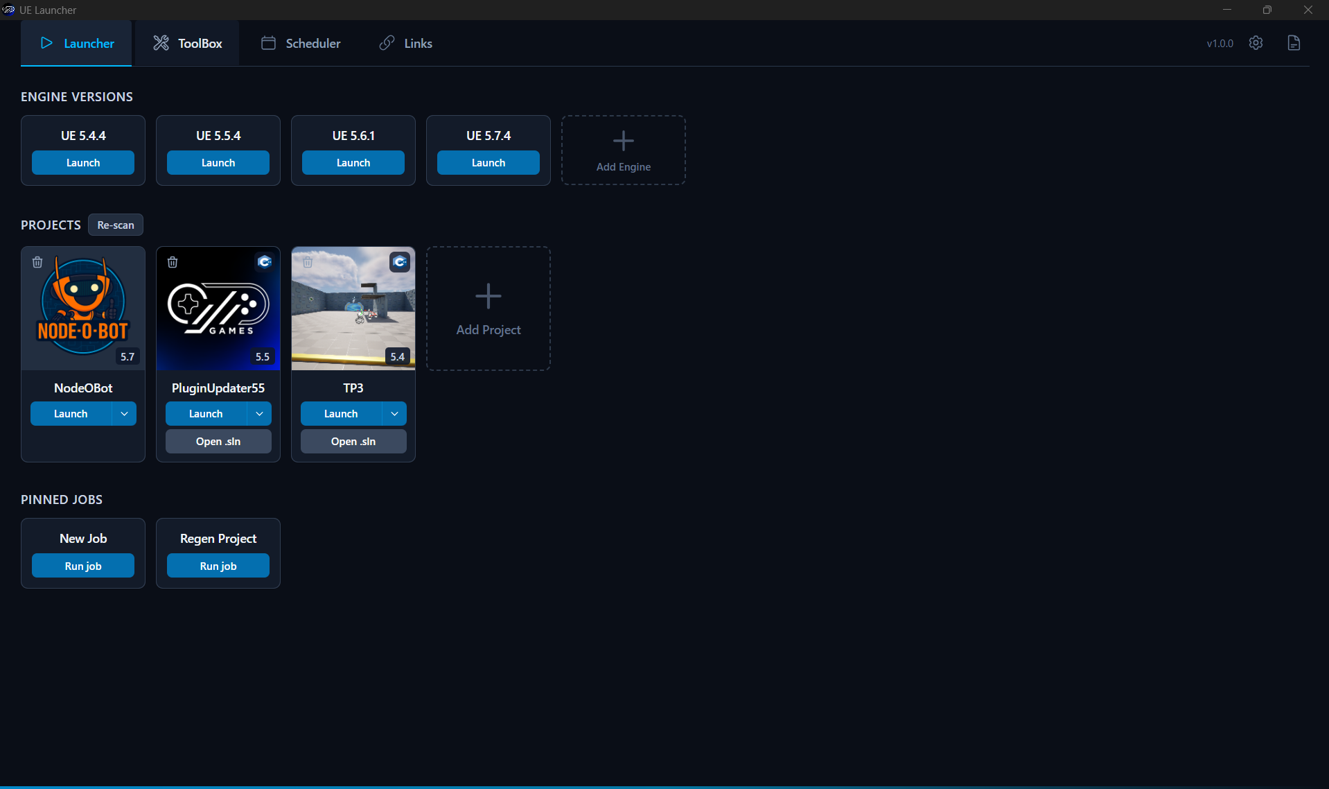 U.E Custom Launcher
