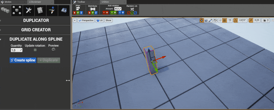 Spline Duplication Preview